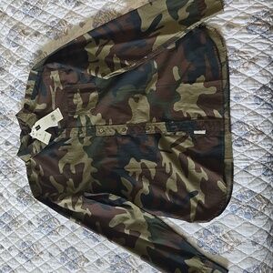 Levi's Men Long Sleeve Camouflage Dress Shirt Slim Fit